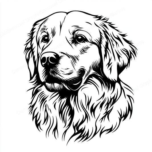 Golden Retriever Vector Graphic preview
