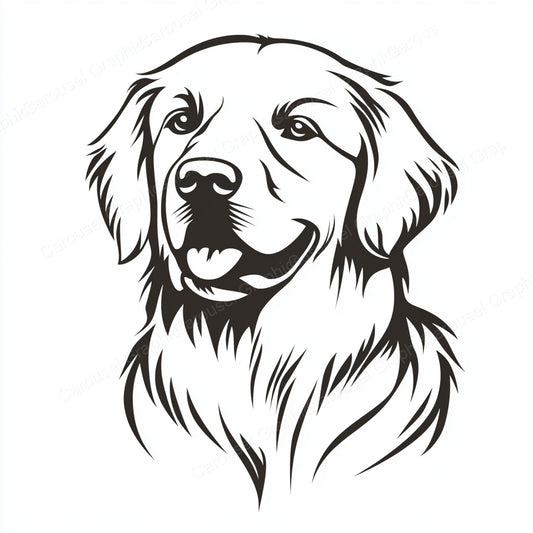 Golden Retriever Vector Graphic preview