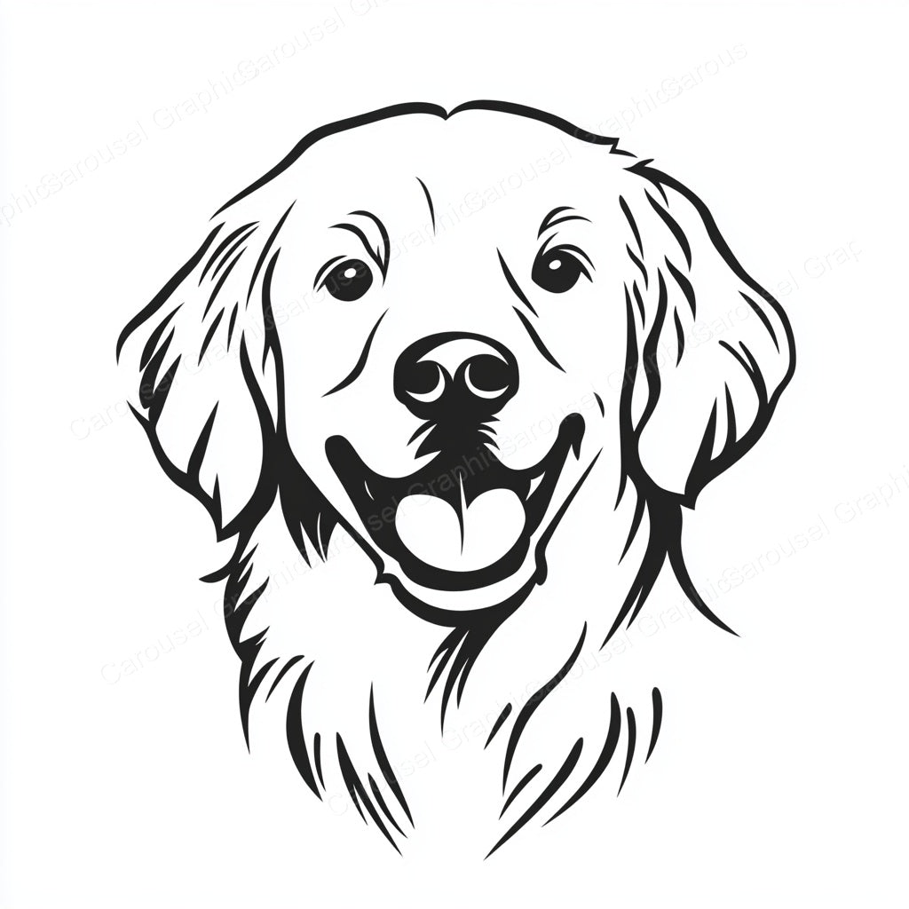 Golden Retriever Vector Graphic preview
