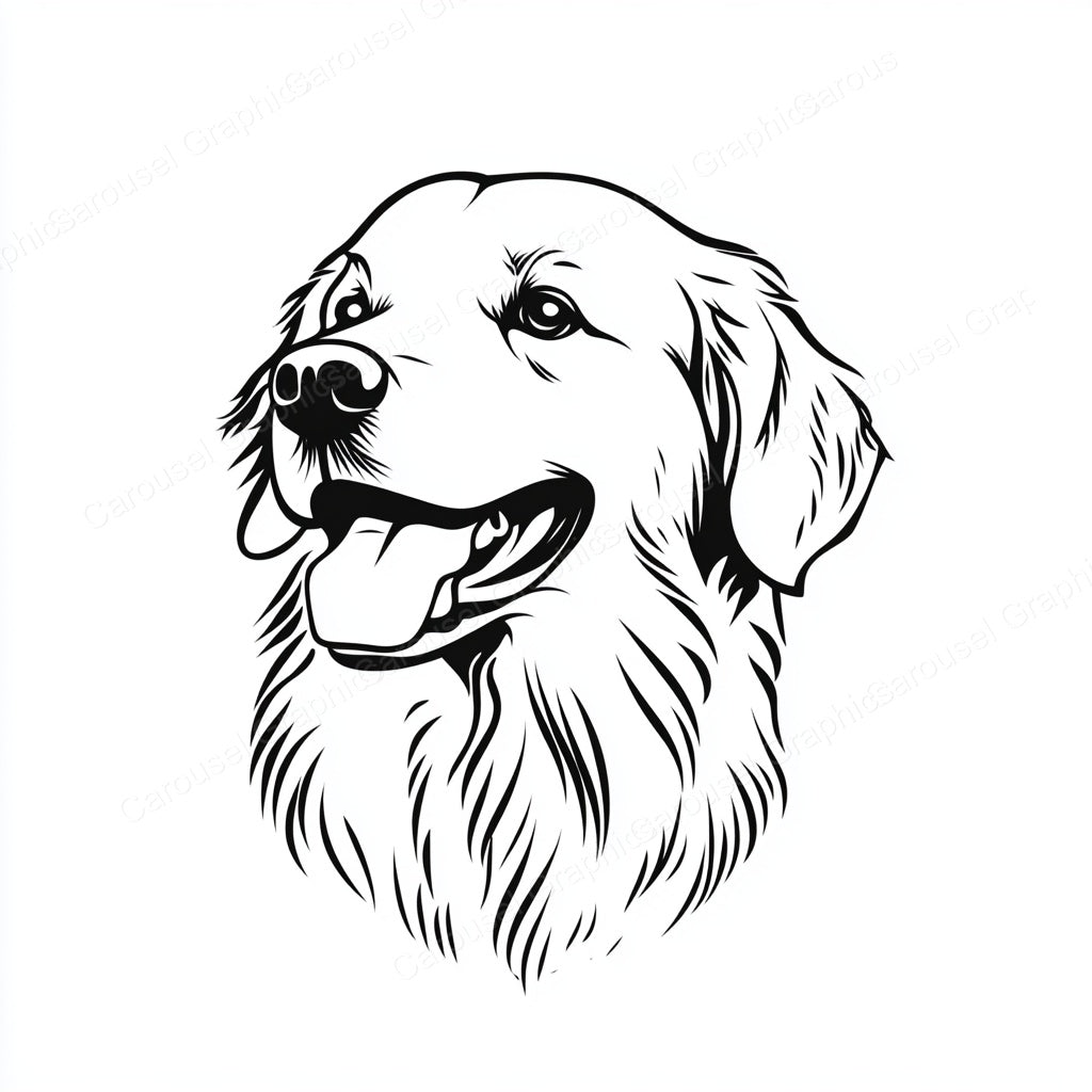 Golden Retriever Vector Graphic preview