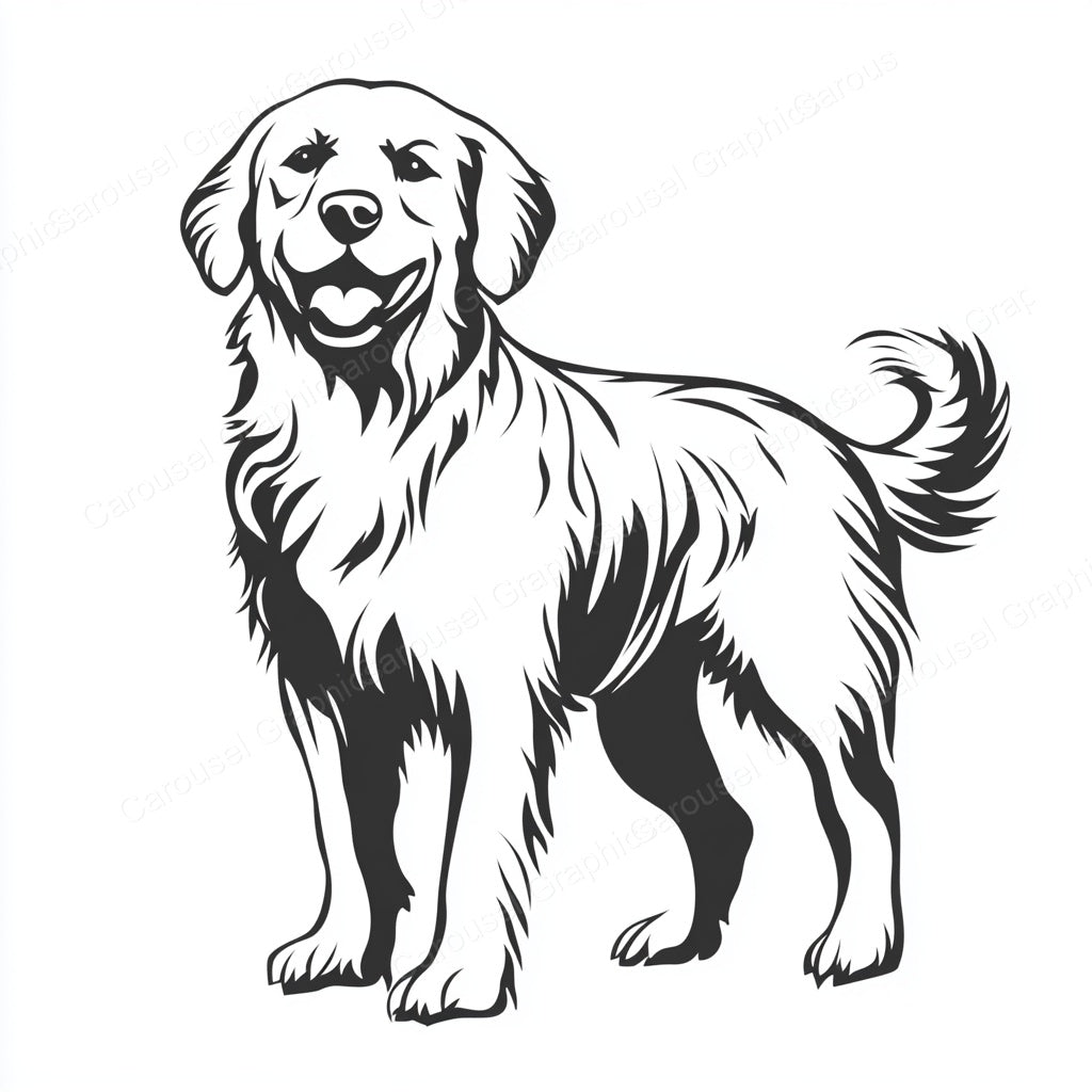 Golden Retriever Vector Graphic preview