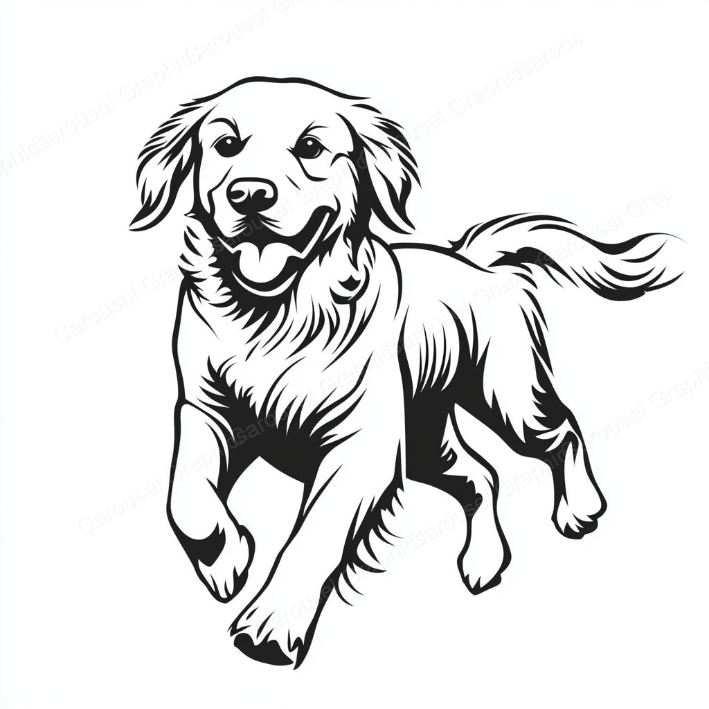 Golden Retriever Vector Graphic preview