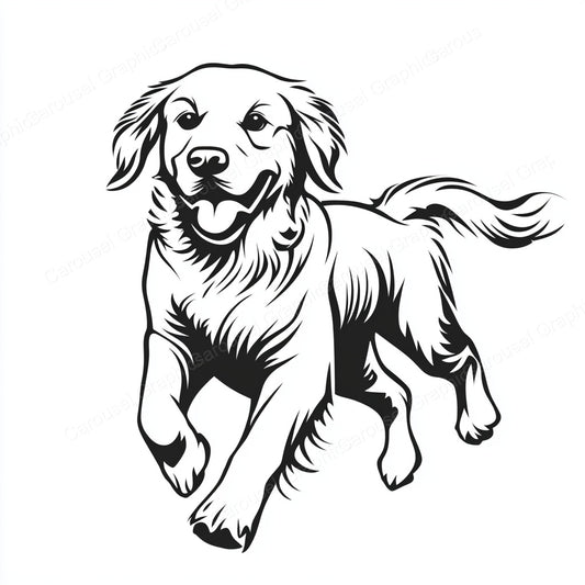Golden Retriever Vector Graphic preview