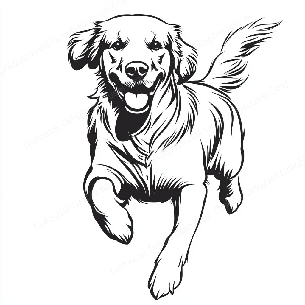 Golden Retriever Vector Graphic preview