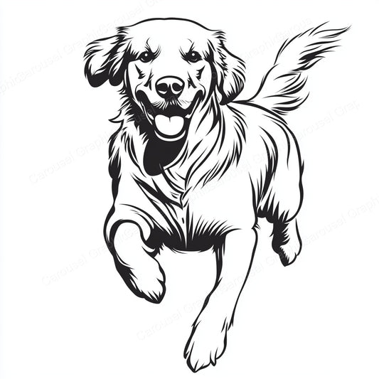 Golden Retriever Vector Graphic preview
