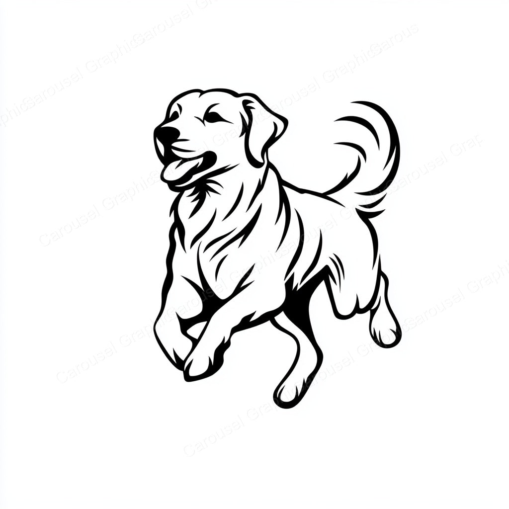 Golden Retriever Vector Graphic preview