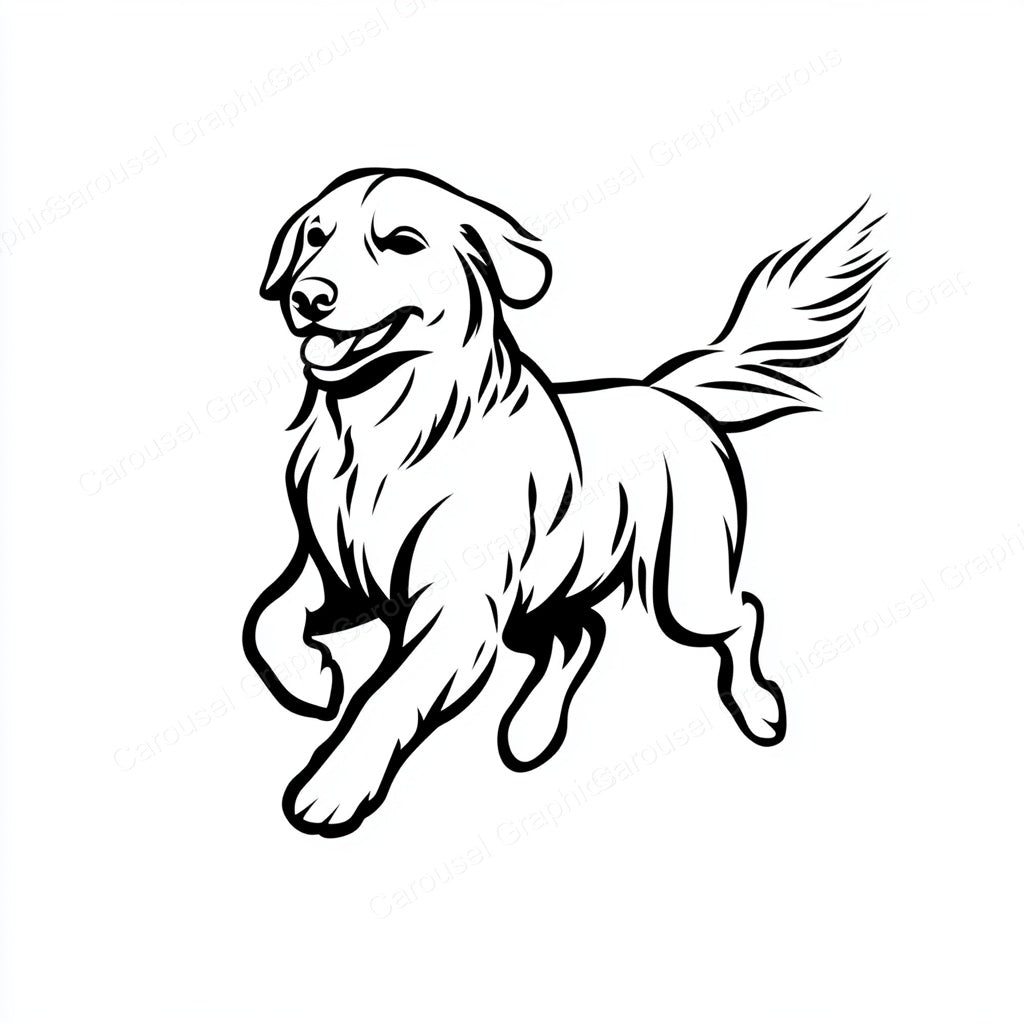 Golden Retriever Vector Graphic preview