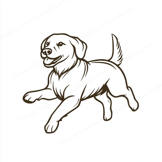 Golden Retriever Vector Graphic preview