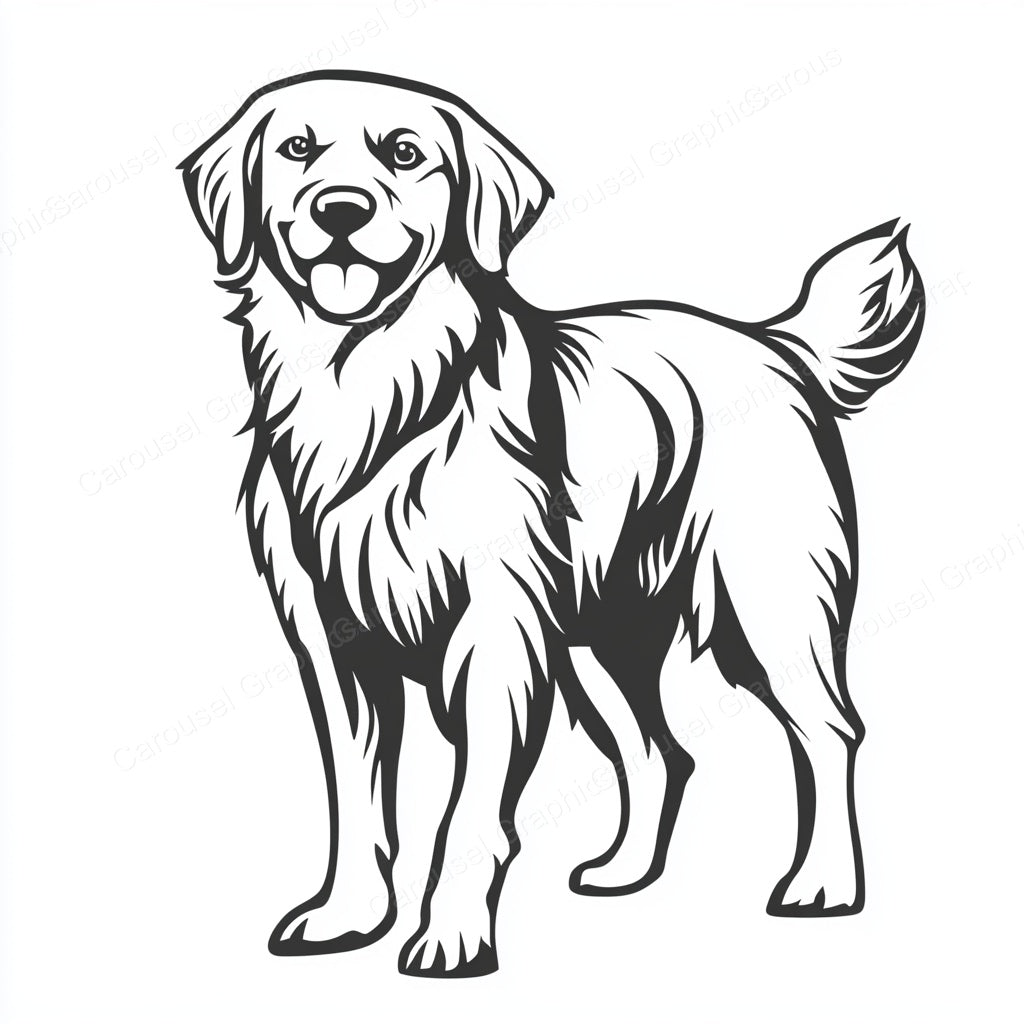 Golden Retriever Vector Graphic preview