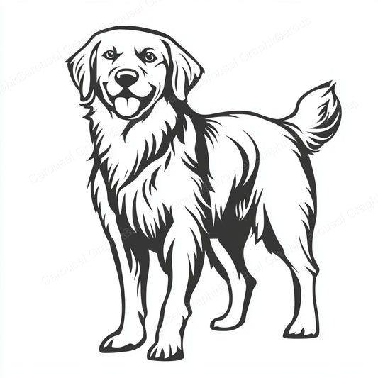 Golden Retriever Vector Graphic preview