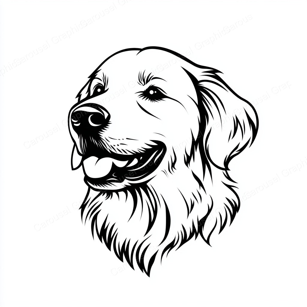 Golden Retriever Vector Graphic preview