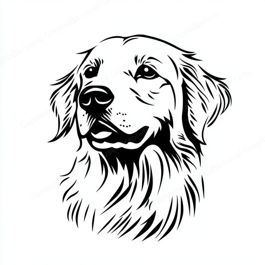 Golden Retriever Vector Graphic preview