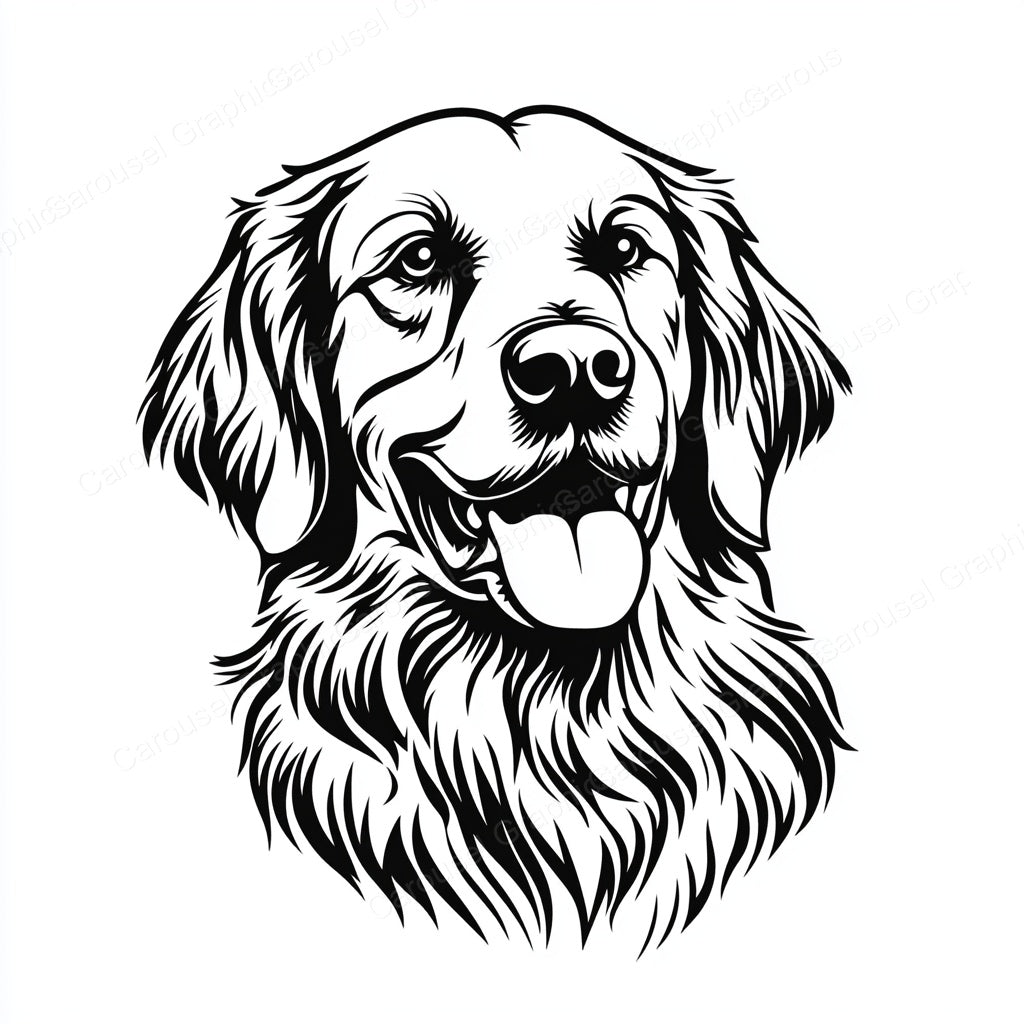 Golden Retriever Vector Graphic preview