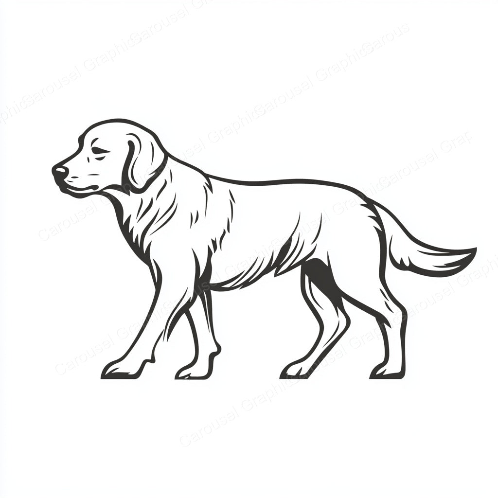 Golden Retriever Vector Graphic preview