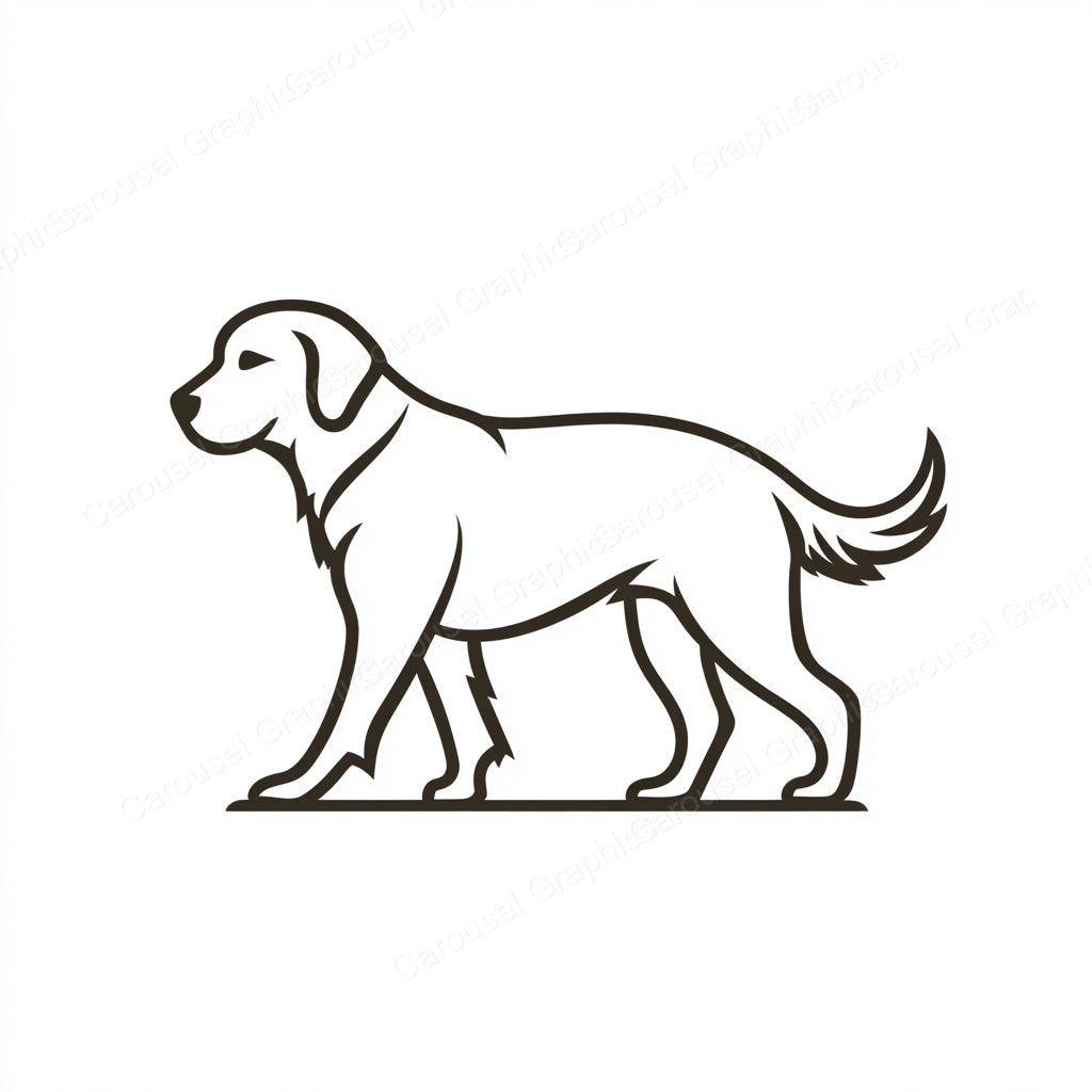 Golden Retriever Vector Graphic preview