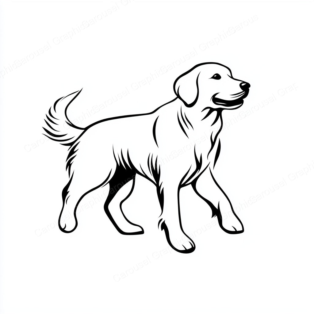 Golden Retriever Vector Graphic preview