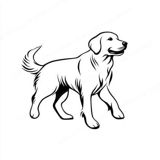 Golden Retriever Vector Graphic preview