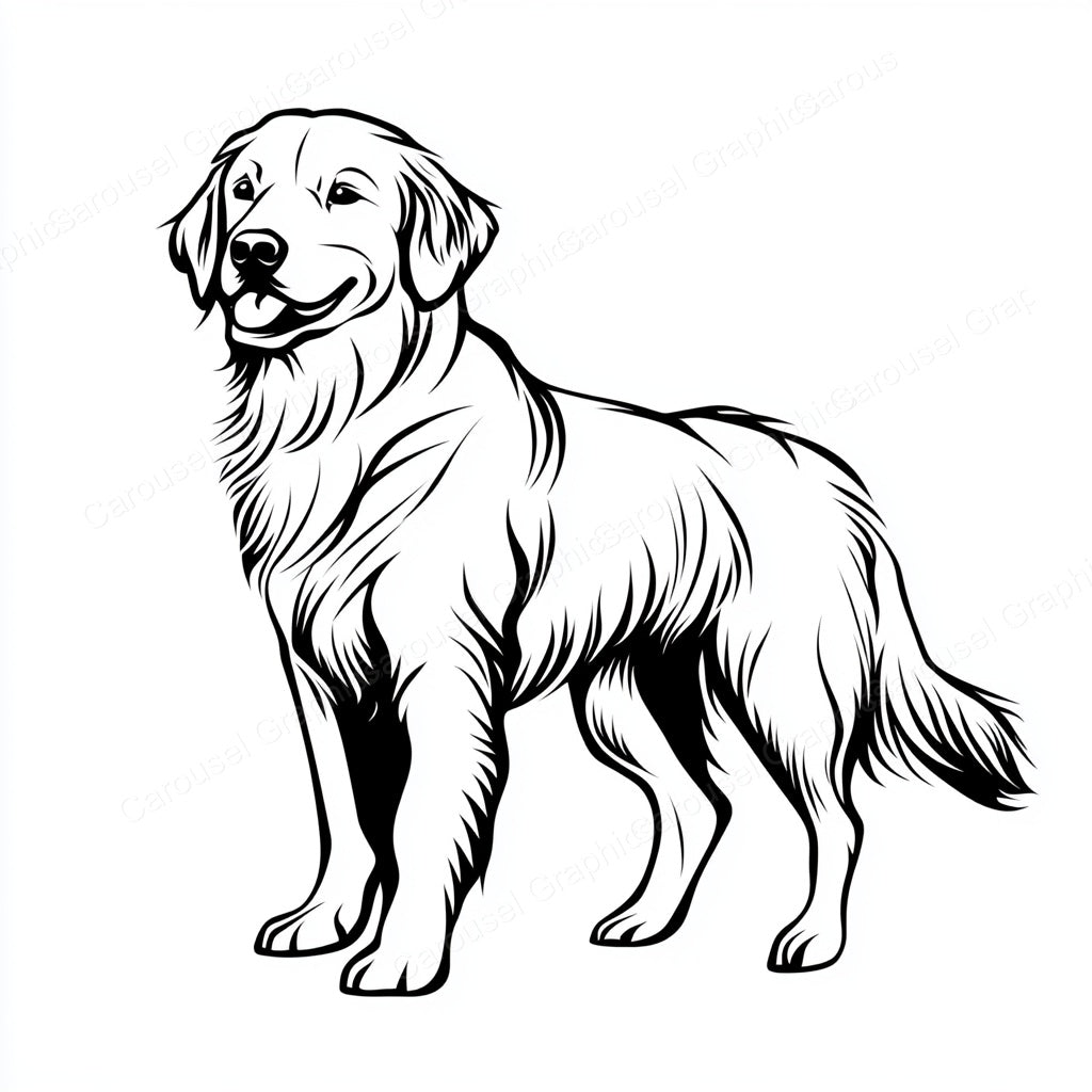 Golden Retriever Vector Graphic preview
