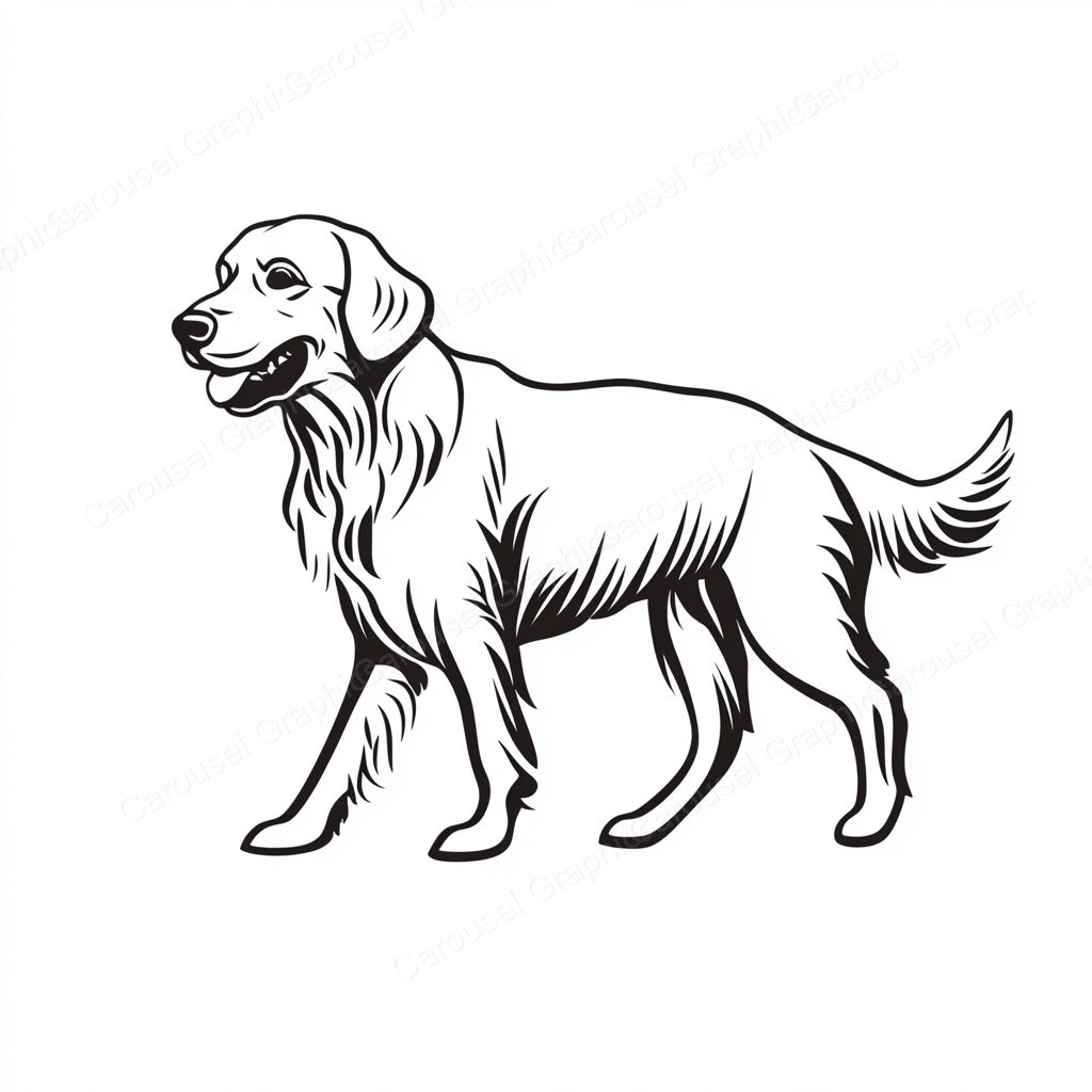 Golden Retriever Vector Graphic preview
