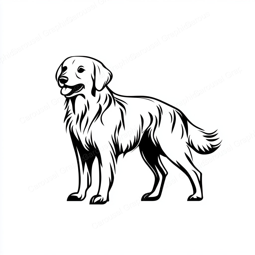 Golden Retriever Vector Graphic preview