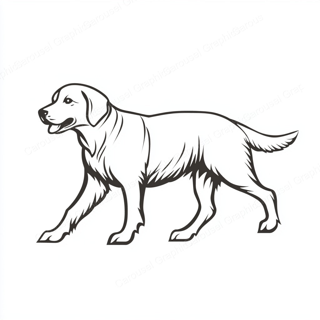 Golden Retriever Vector Graphic preview