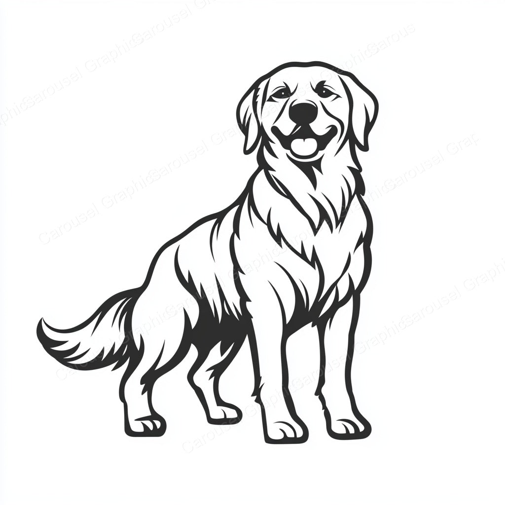 Golden Retriever Vector Graphic preview