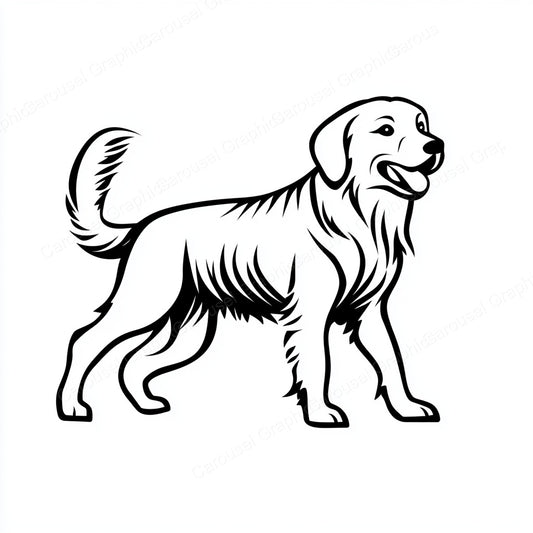 Golden Retriever Vector Graphic preview