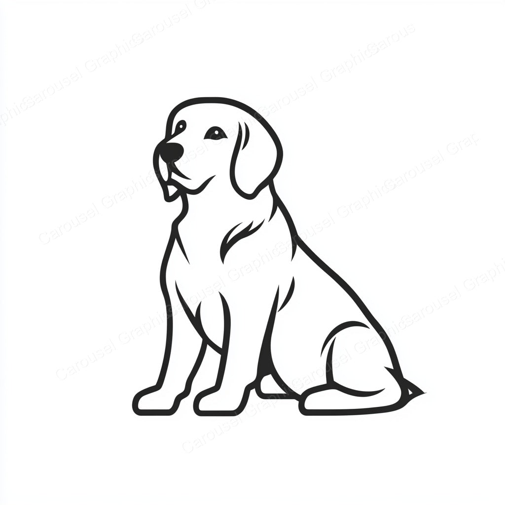 Golden Retriever Vector Graphic preview