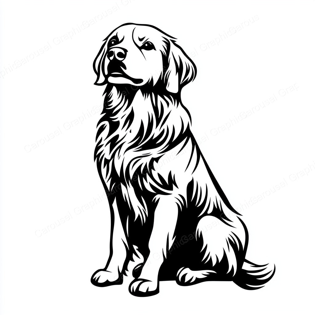Golden Retriever Vector Graphic preview