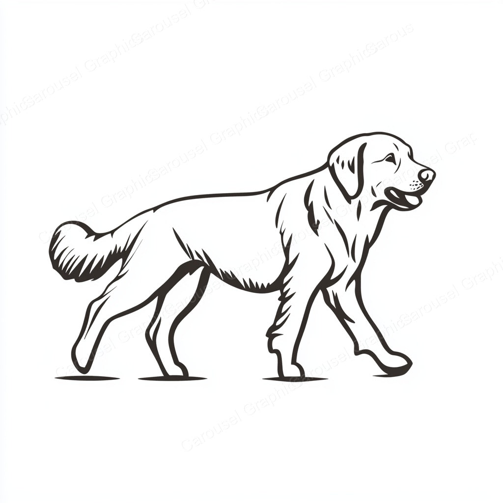 Golden Retriever Vector Graphic preview