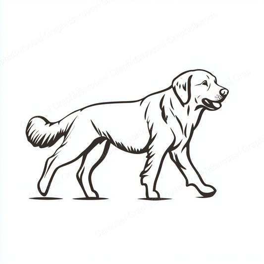 Golden Retriever Vector Graphic preview