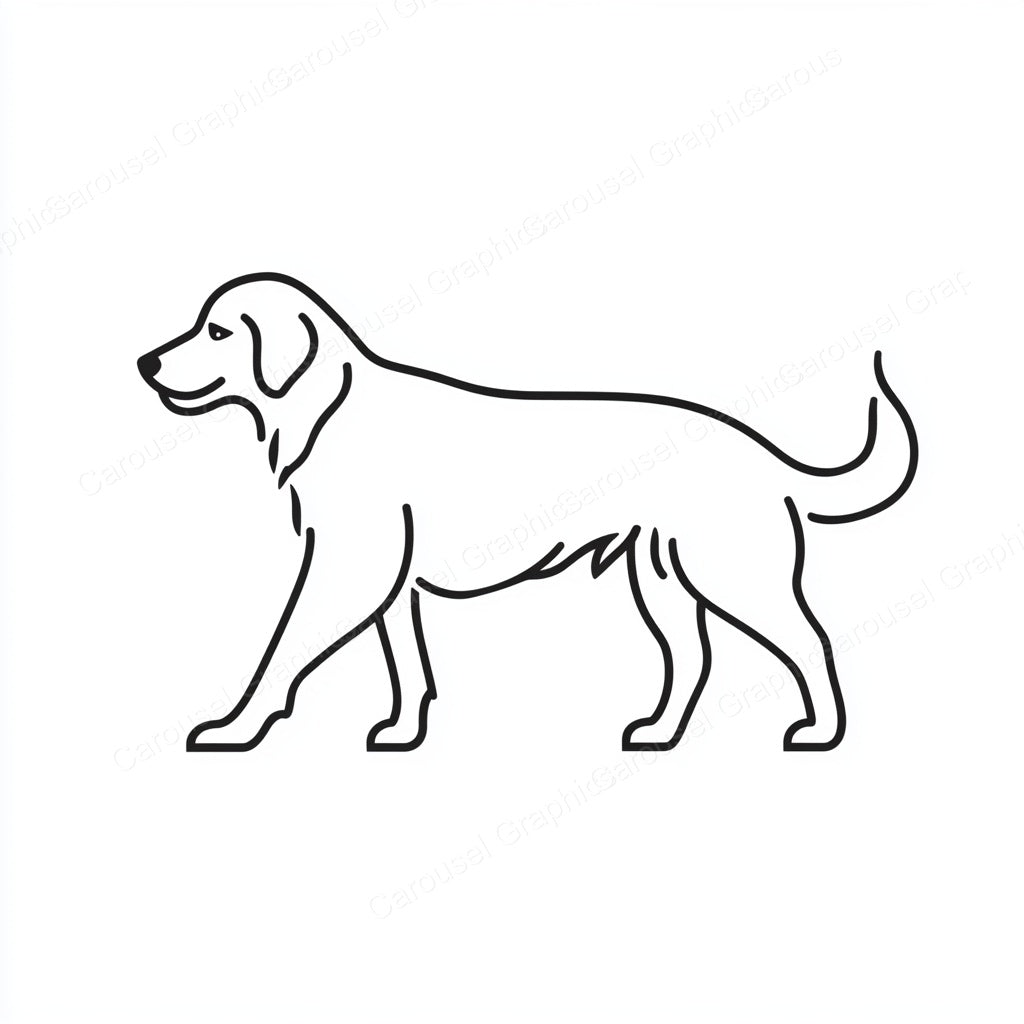 Golden Retriever Vector Graphic preview