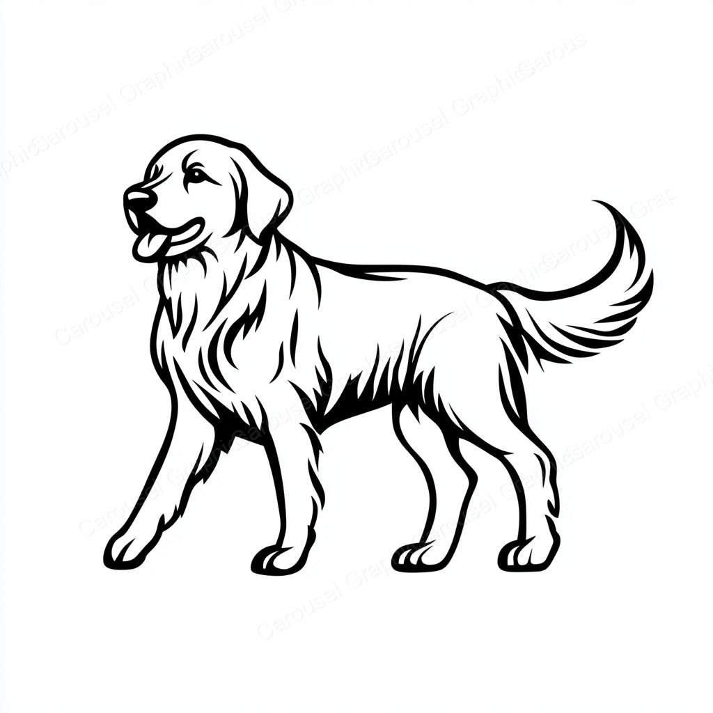 Golden Retriever Vector Graphic preview
