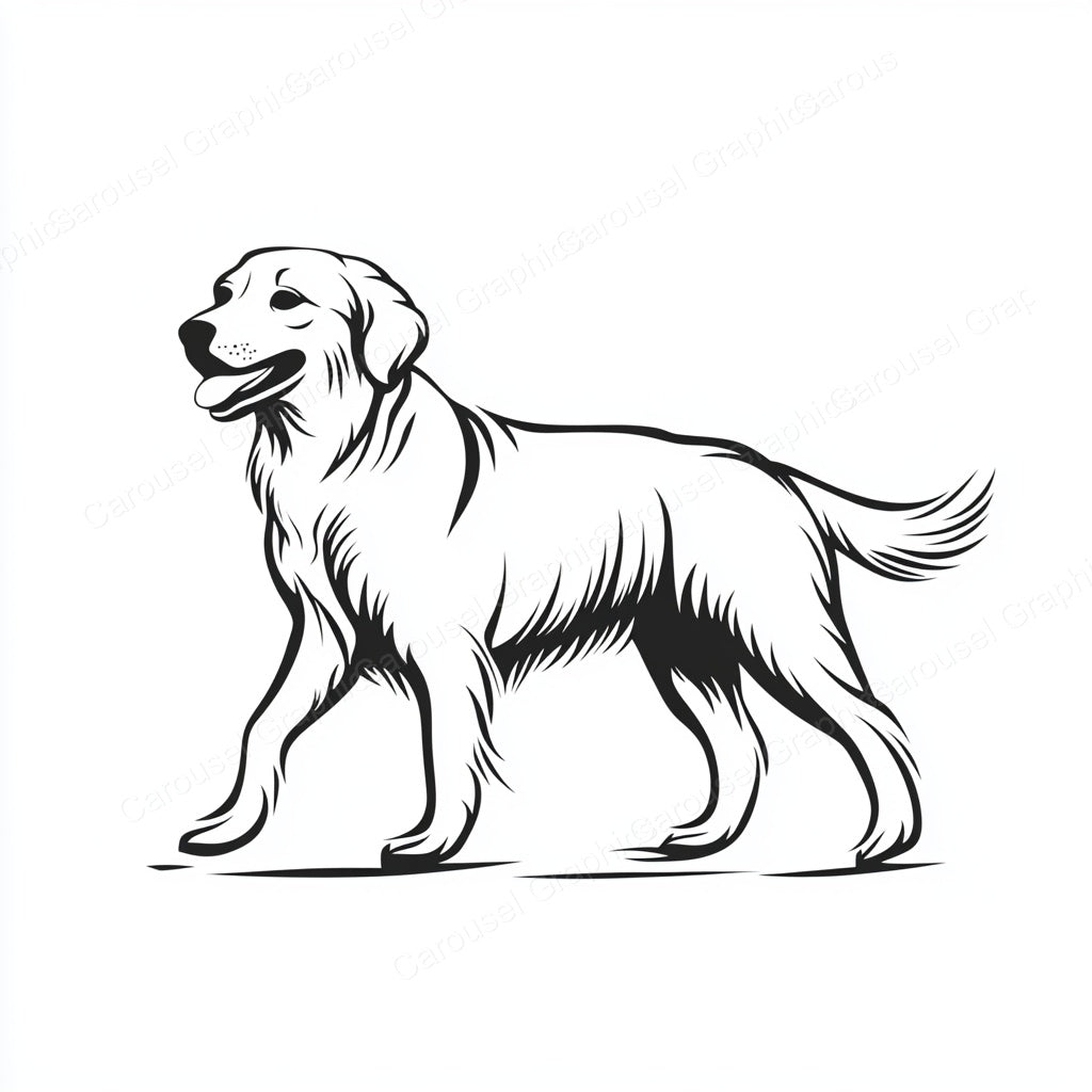 Golden Retriever Vector Graphic preview