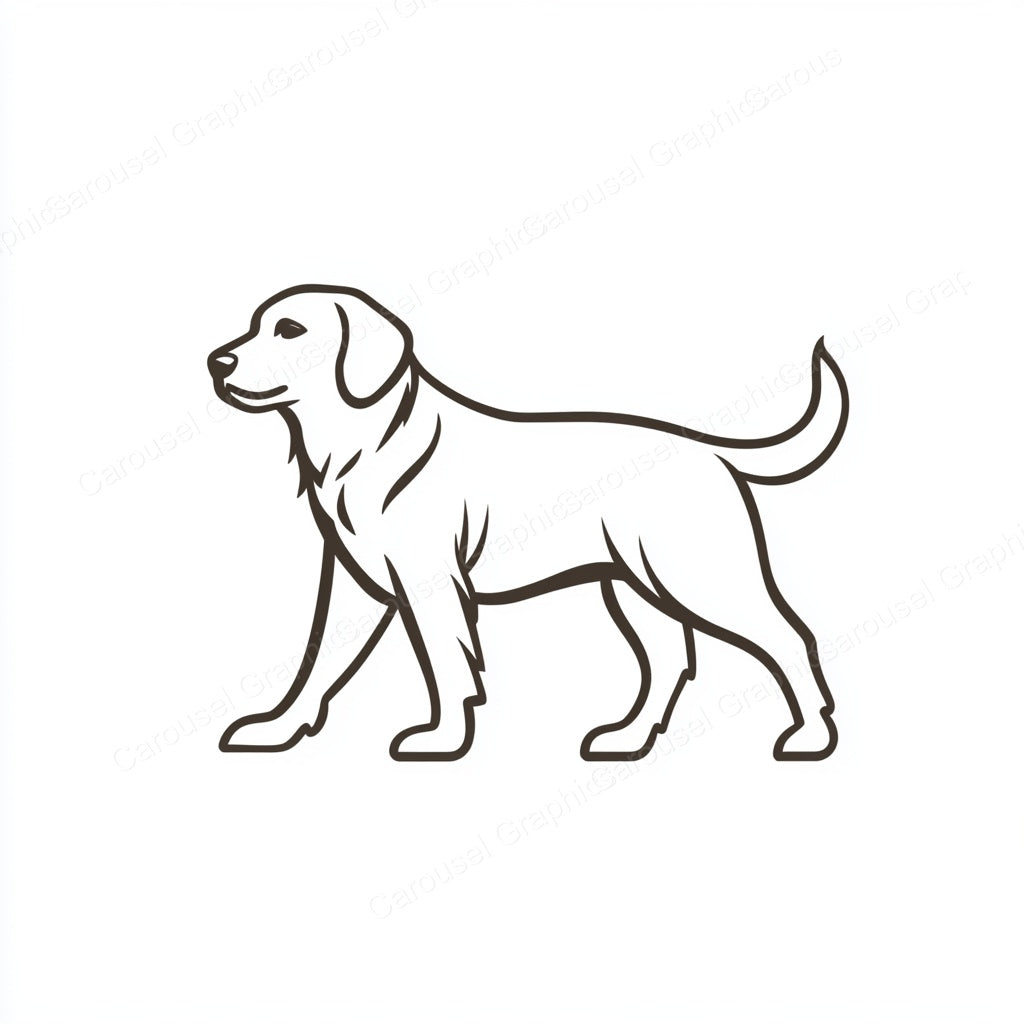 Golden Retriever Vector Graphic preview