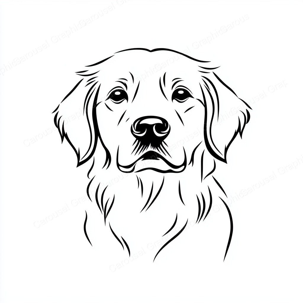 Golden Retriever Vector Graphic preview