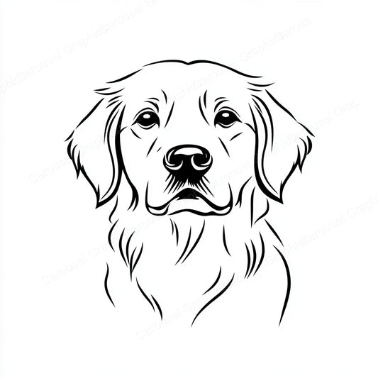 Golden Retriever Vector Graphic preview