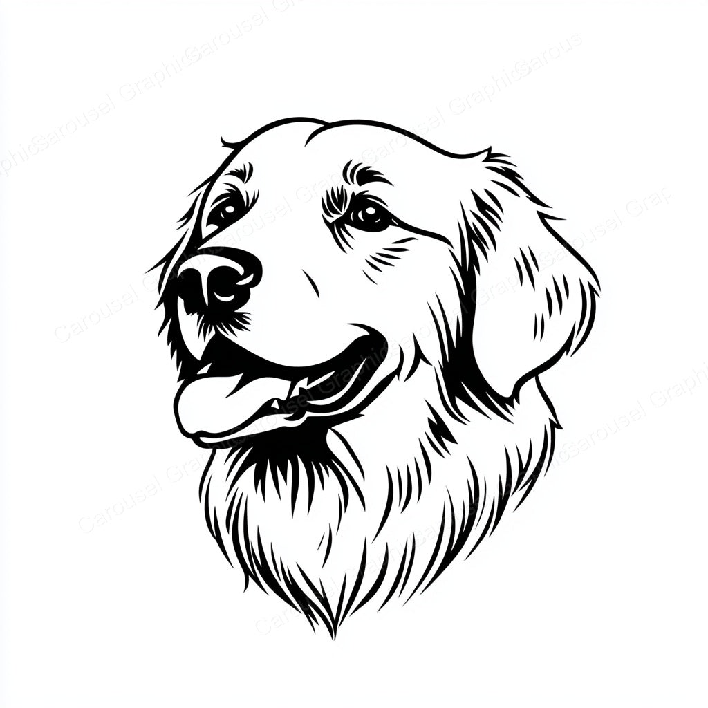 Golden Retriever Vector Graphic preview