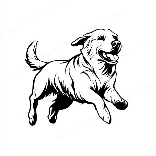 Golden Retriever Vector Graphic preview
