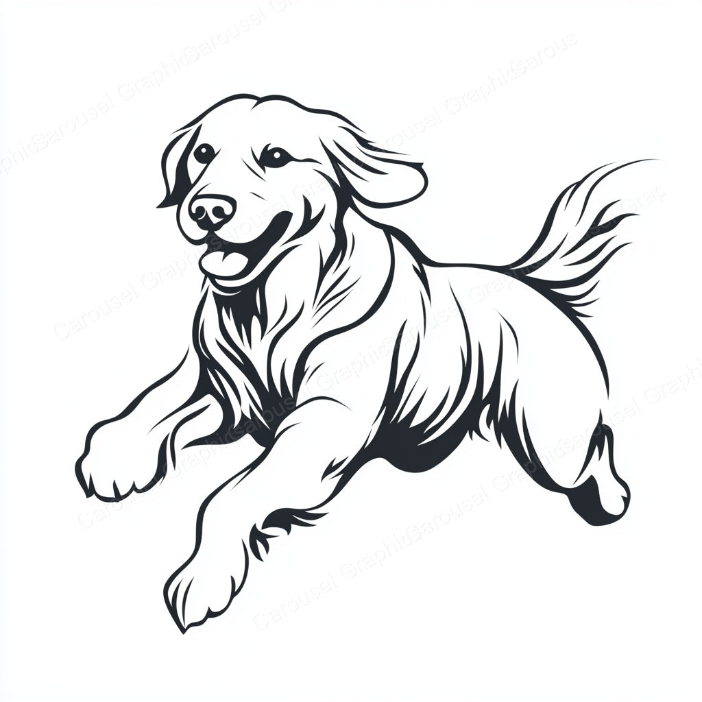 Golden Retriever Vector Graphic preview
