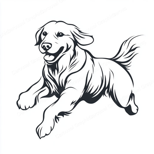 Golden Retriever Vector Graphic preview