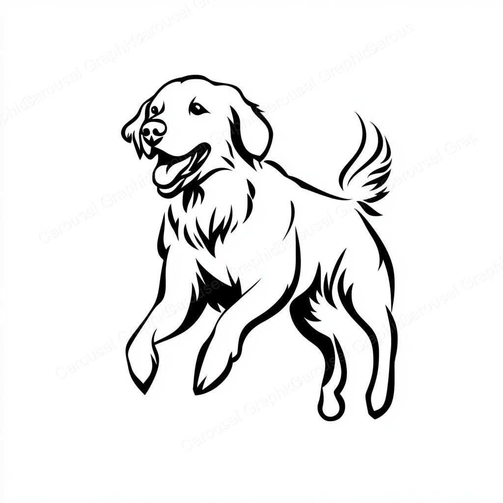 Golden Retriever Vector Graphic preview