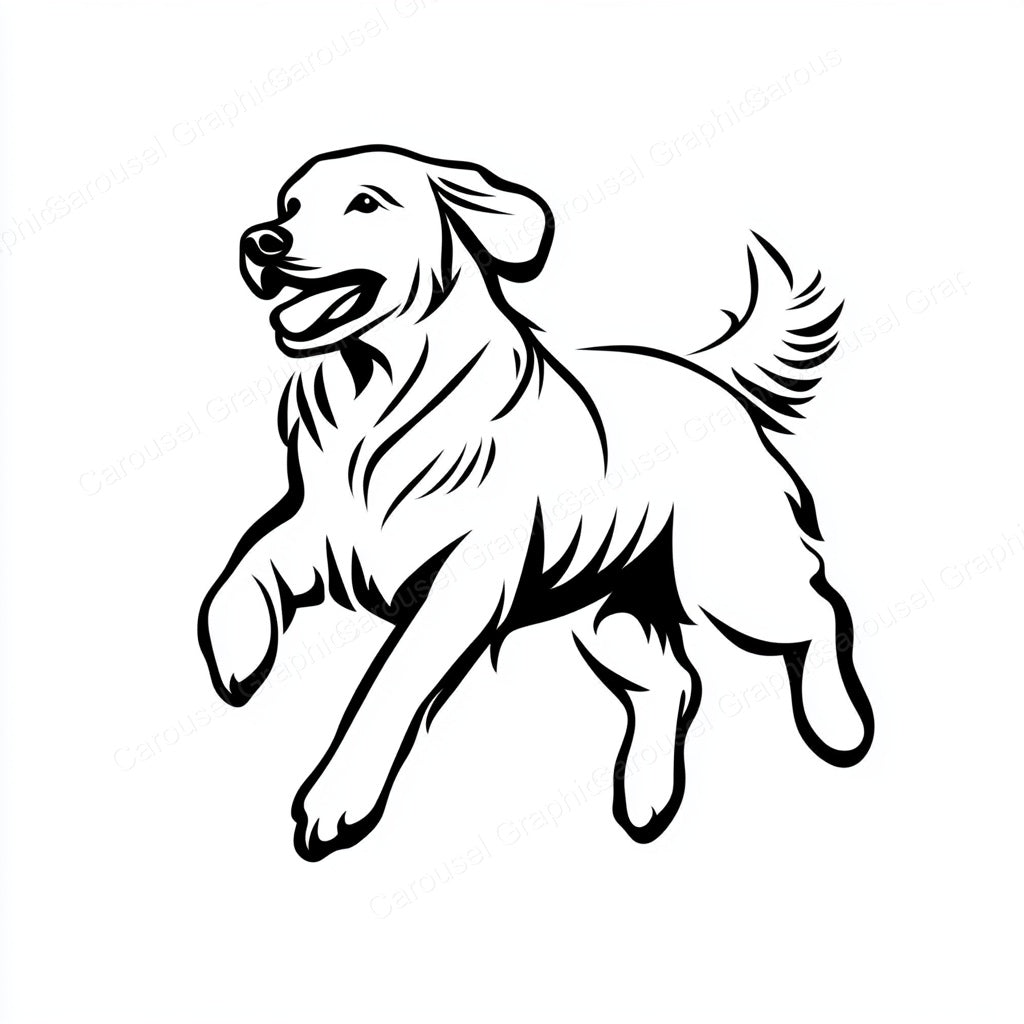 Golden Retriever Vector Graphic preview
