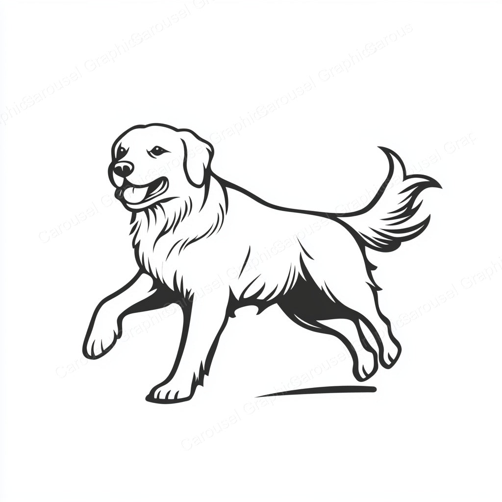 Golden Retriever Vector Graphic preview