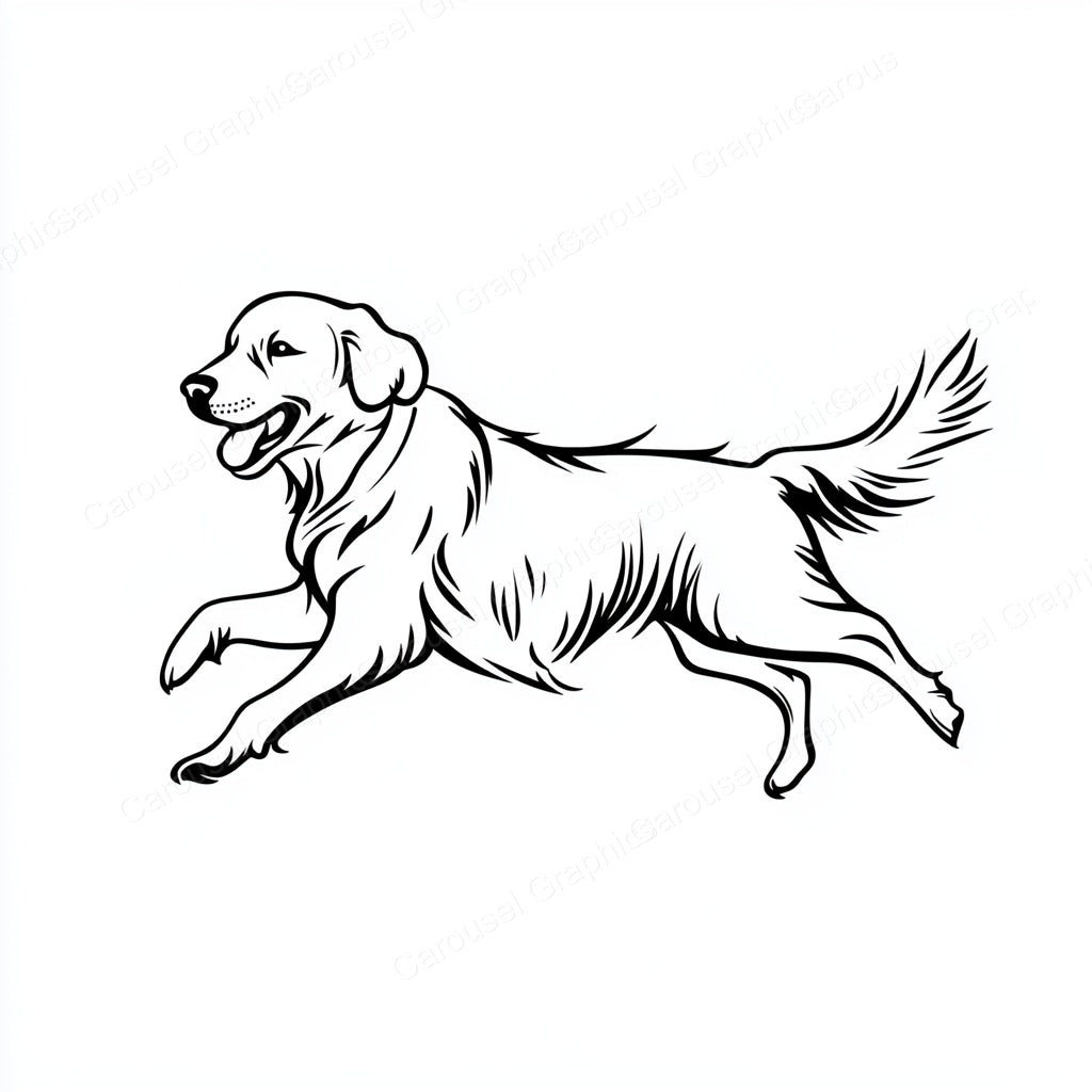 Golden Retriever Vector Graphic preview