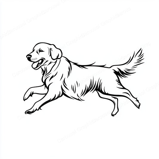 Golden Retriever Vector Graphic preview