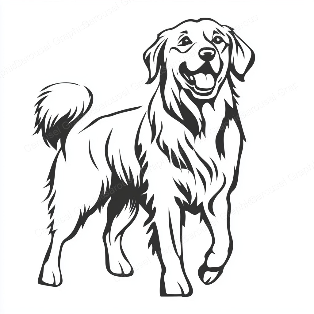 Golden Retriever Vector Graphic preview
