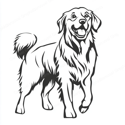 Golden Retriever Vector Graphic preview