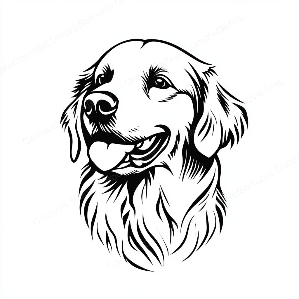 Golden Retriever Vector Graphic preview