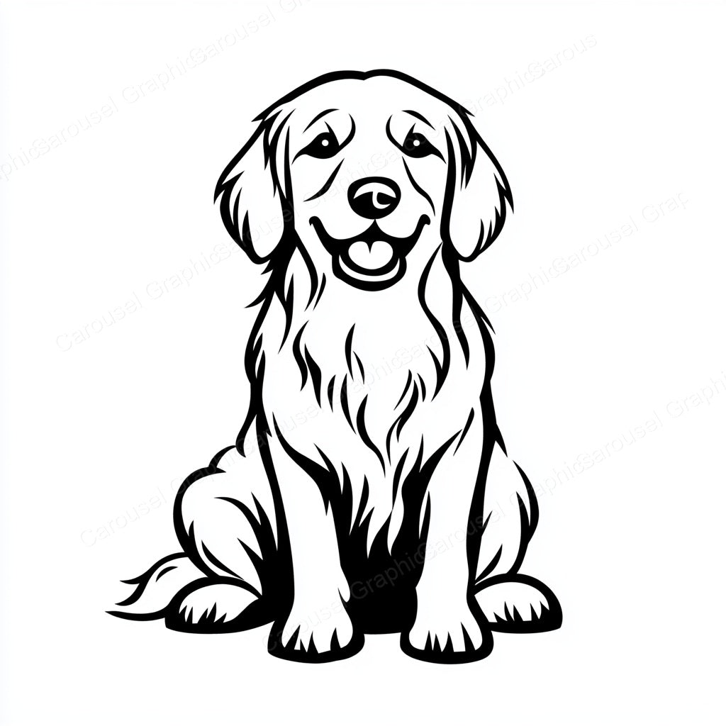 Golden Retriever Vector Graphic preview